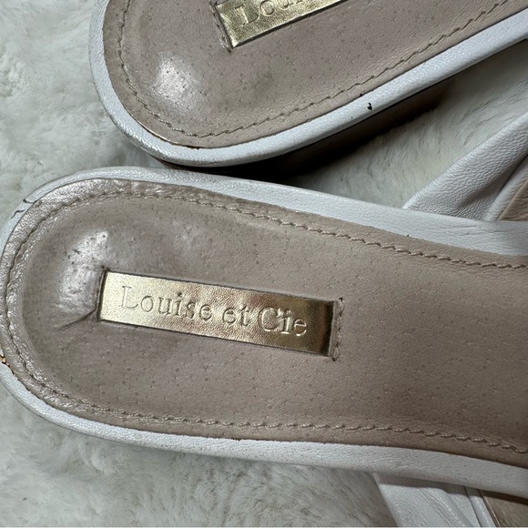 Louise et Cie White Leather Mule Sandals - Picture 4 of 5